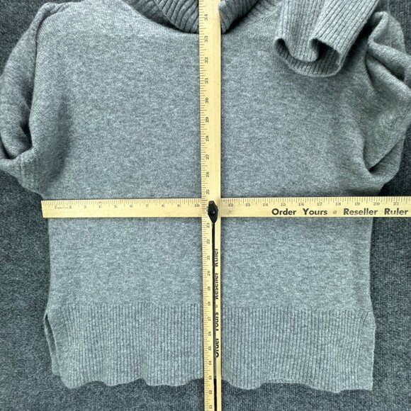J Crew Sweater Womens Small Gray Pullover Turtleneck Merino Wool Alpaca Blend - Picture 13 of 14